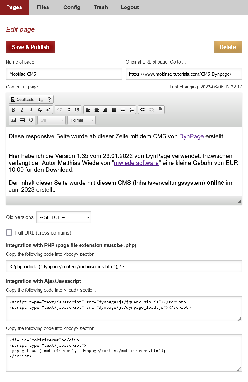 CMS Editor