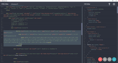 gesamten Button-Code über Modal-Header
